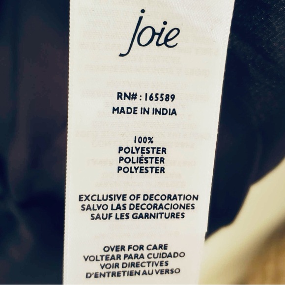 Joie Satin Buttoned Blouse Black XL - Picture 8 of 9